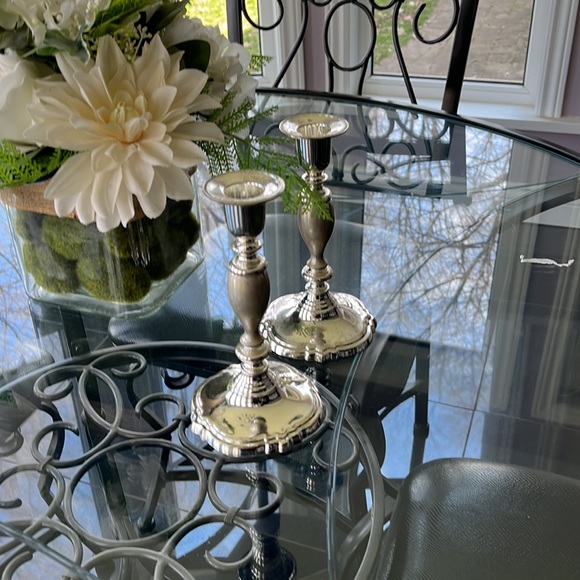 New vintage Pair of 7 in silver candle stick holders  never used - Picture 4 of 4